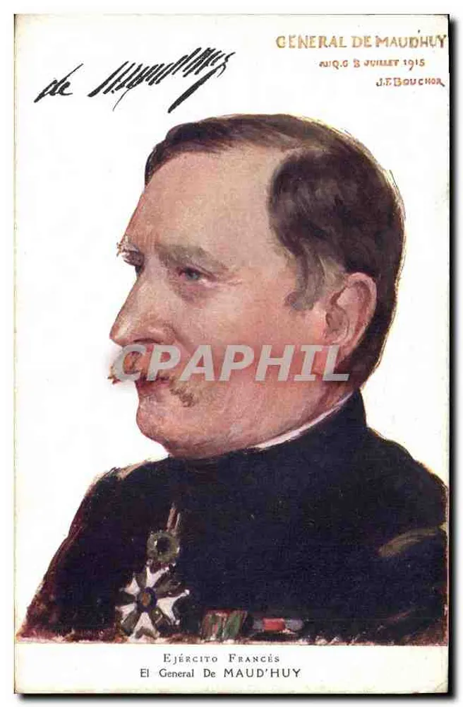 Général de Maud'huy — Retrato militar — J.E. Bouchor, 8 de julho de 1915 - Frente