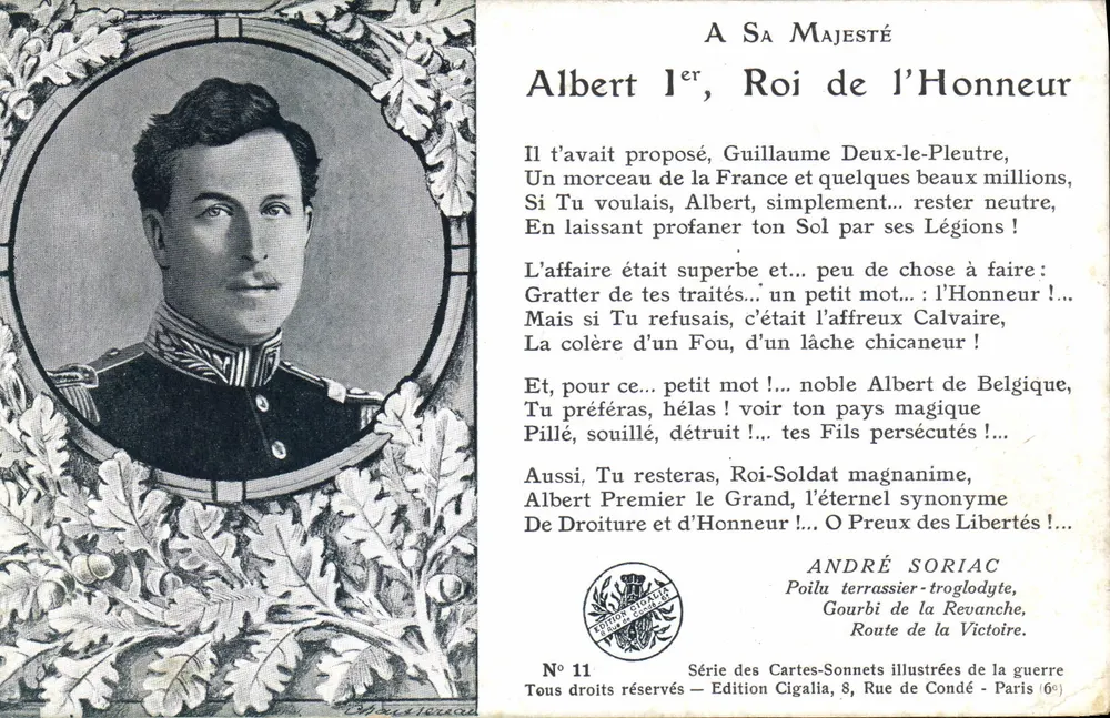 Retrato de Albert I — Rei da Honra — Edição Cigalia, N° 11 - Frente