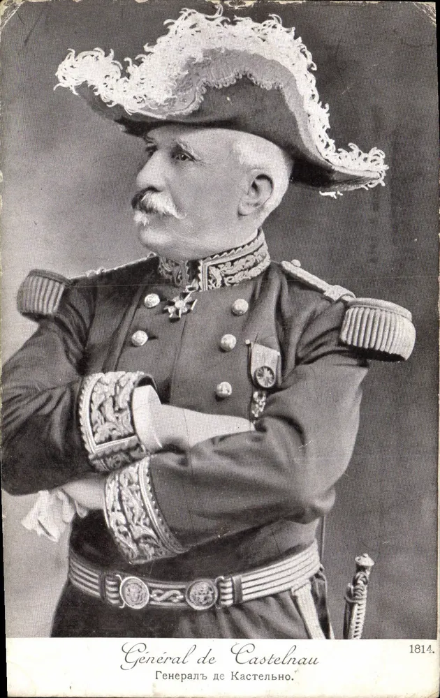 Geral de Castelnau — retrato militar — Edição Patriolique, n° 1814 - Frente