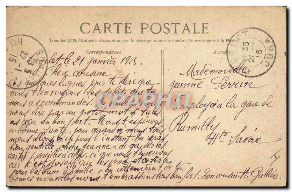 Herr Poincaré in Saint-Omer — Krieg 1914 — Verlag Pays de France - Rückseite