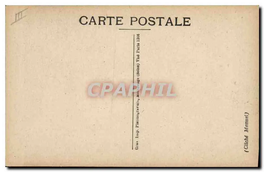 Général Hirschauer — portrait en uniforme avec décorations — éditeur Grav. Lup. (Paris) - Verso