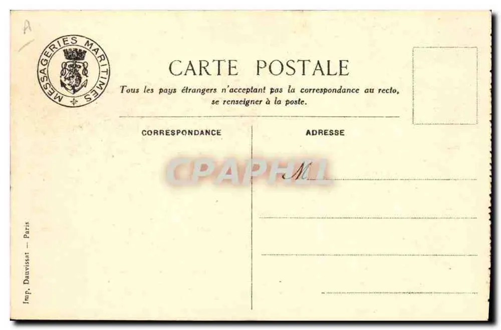 Leconte de Lisle — Der Rauchsalon der Zweiten Klasse — Messageries Maritimes - Rückseite