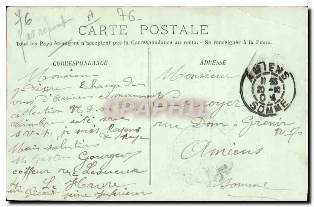 Le Havre — Ansicht von 'La Lorraine' im Bassin der Eure — LL. n°27 - Rückseite