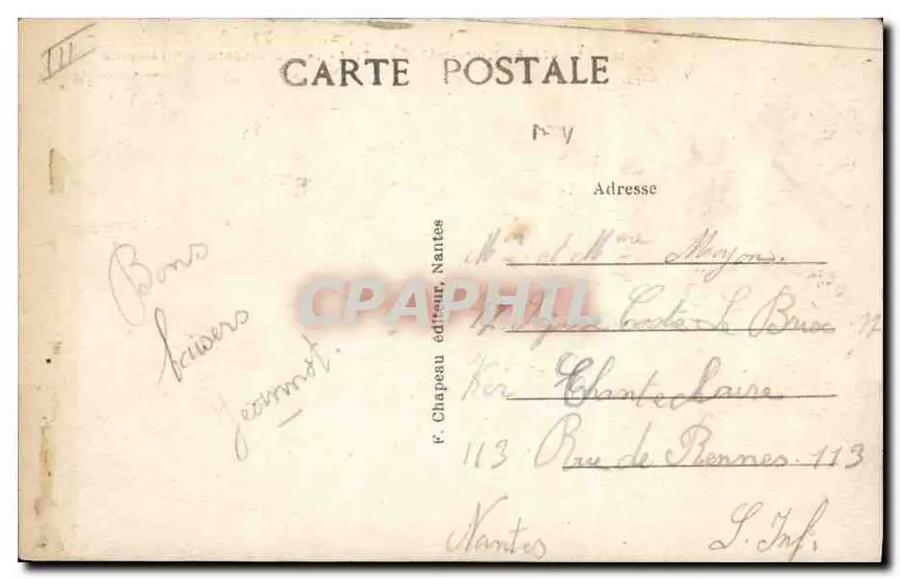 Hafen von St-Nazaire — Côte d'Azur — Verlag F. Chapeau, Nantes, Nr. 5 - Rückseite