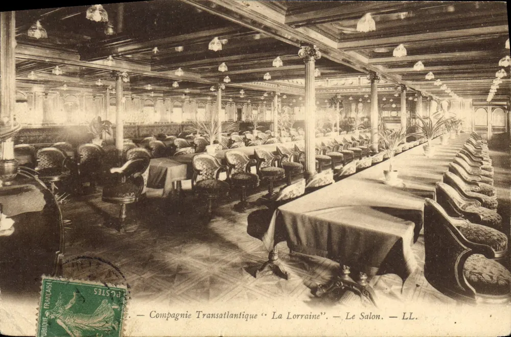 Compagnie Transatlantique "La Lorraine" — Der Salon — Éditeur LL. - Vorderseite