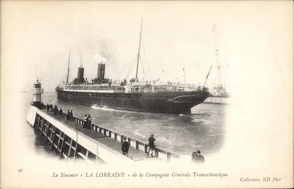 Der Dampfer « LA LORRAINE » der Compagnie Générale Transatlantique — Sammlung ND Phot, n° 56 - Vorderseite