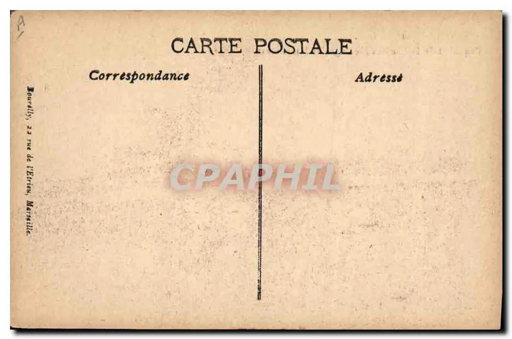 Dampfschiff LOTUS — Cie des Messageries Maritimes — Verlag Mourilly, 22 rue de l'Étrier, Marseille - Rückseite