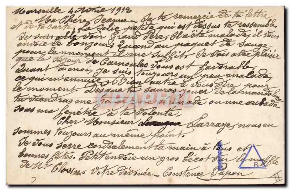 Felizes Páscoas — decoração de sinos e ovos — L. Sven, n° 7632 - Verso