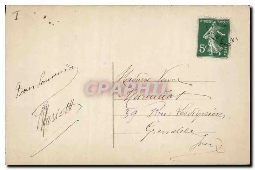 Mulher em vestido rosa segurando um cesto de ovos — Boas Páscoas — Phébus, n° 3143 - Verso