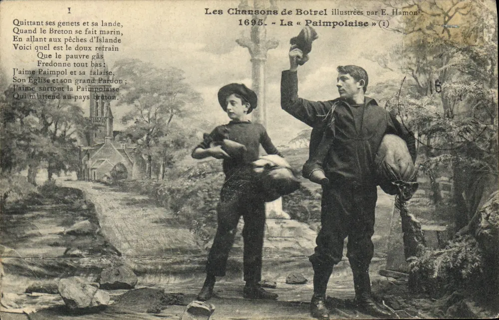 As Canções de Botrel — A «Paimpolaise» — ilustradas por E. Hamon — n°1 - Frente