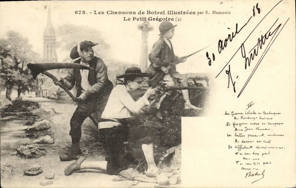 As Canções de Botrel ilustradas por E. Hamonic — Le Petit Grégoire (4) — n° 678 - Frente