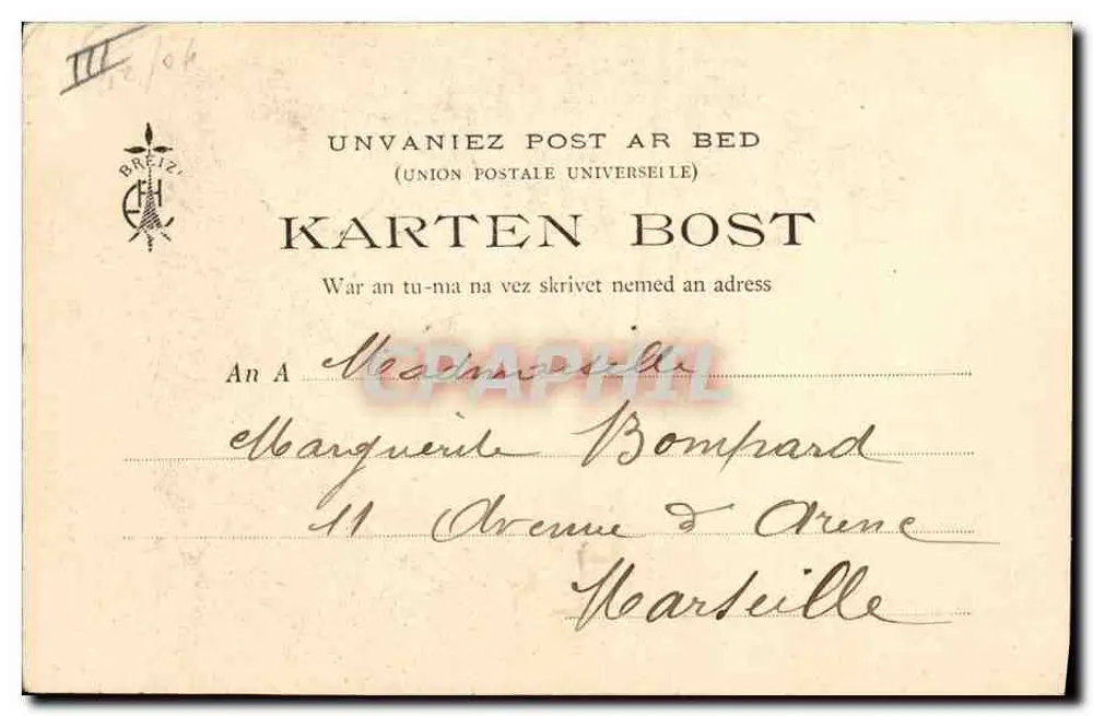 Bretagne — Chanson du Patour — Sammlung E.H. - 328 - Rückseite