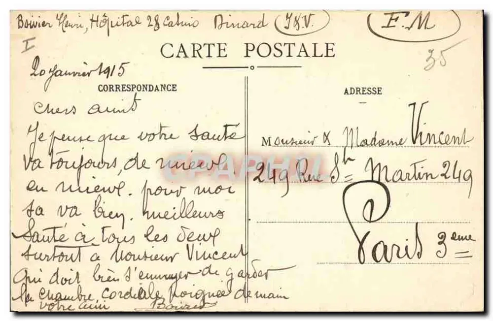 Saint-Malo - Der Grand Bé - Das Grab von Châteaubriand - G.F. - n°70 - Rückseite