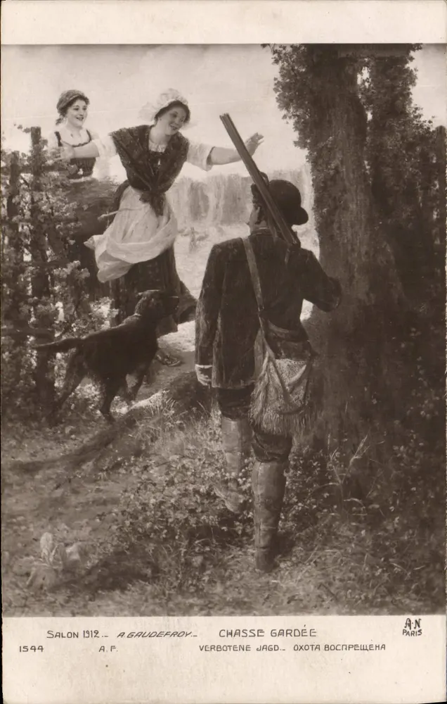 Jagd auf Wild — Salon 1912 — A. Gaudefroy — A.N. Paris - Vorderseite