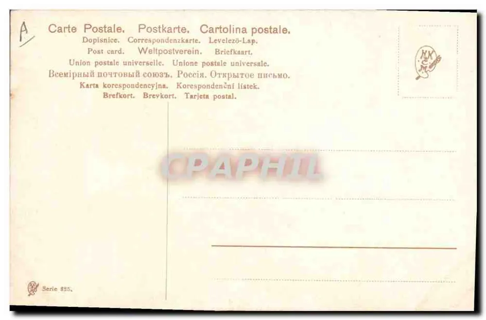 Caçador na montanha — Alpinista com fuzil — série 835 - Verso