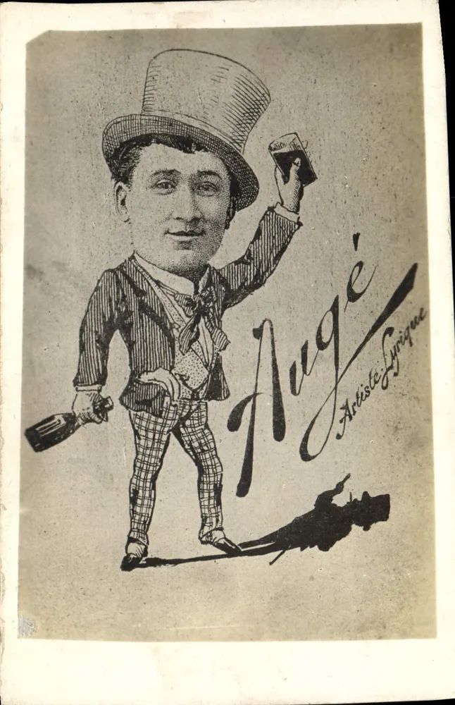 Caricatuur van Augé — Artiste Lyrique — Photo Mathieu, Marseille - Voorkant
