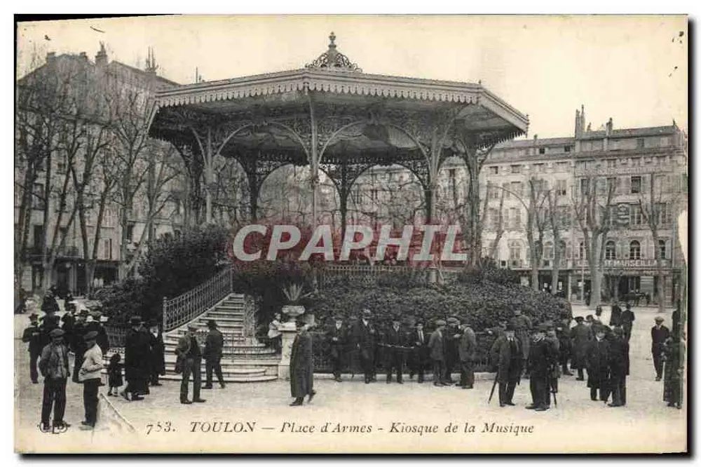 Toulon — Place d'Armes — Musikkiosk - Vorderseite