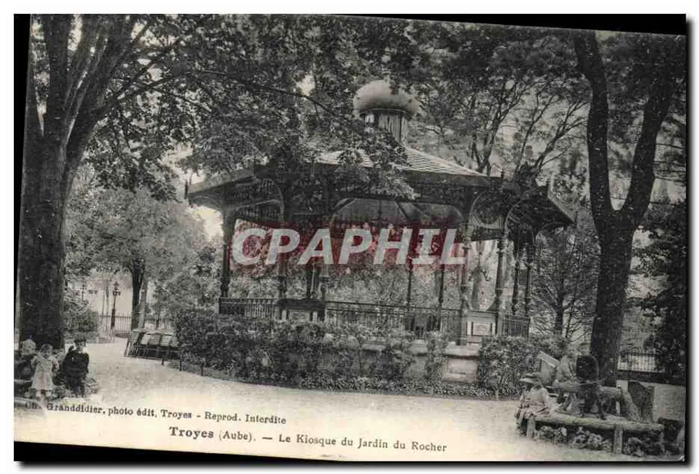 Troyes (Aube) — Der Kiosk im Garten des Rochers — Granddifier, Fotoverlag Troyes - Vorderseite