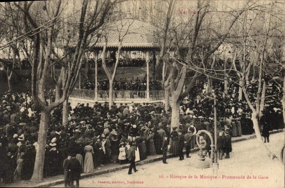 Musikbude - Promenade de la Gare — Narbonne — L. Janson, Verlag, Narbonne — Nr. 16 - Vorderseite