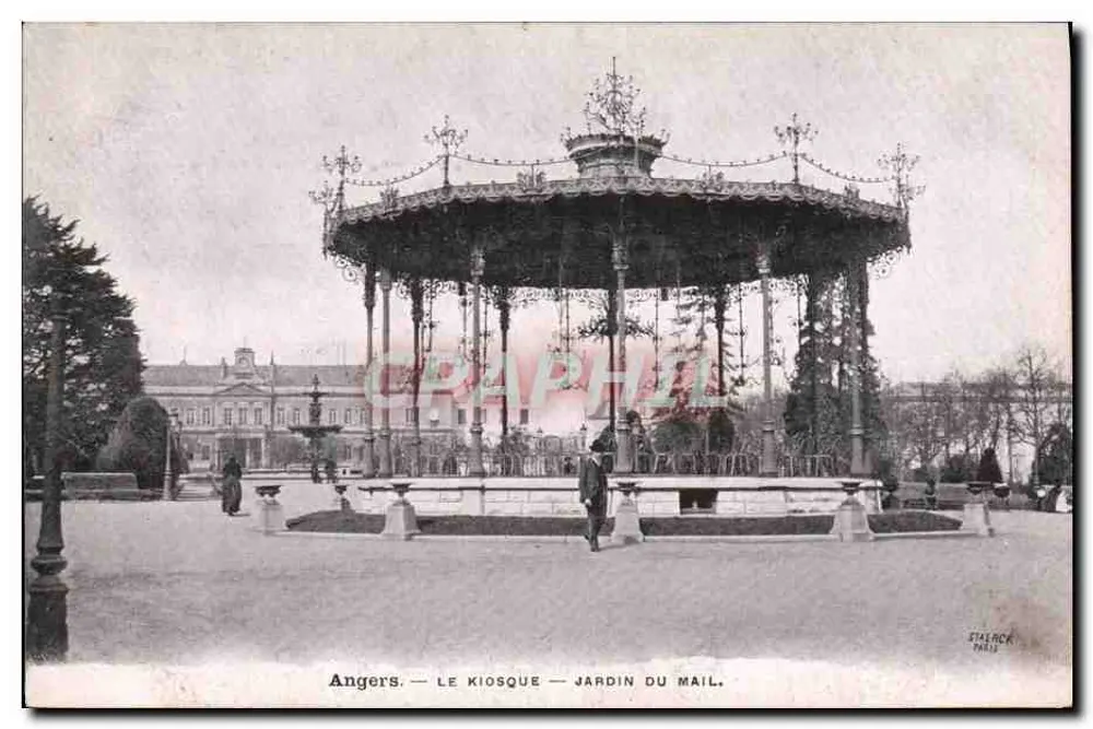 Angers — Il kiosco — Giardino del Mail — Editore Stalser, Parigi - Recto