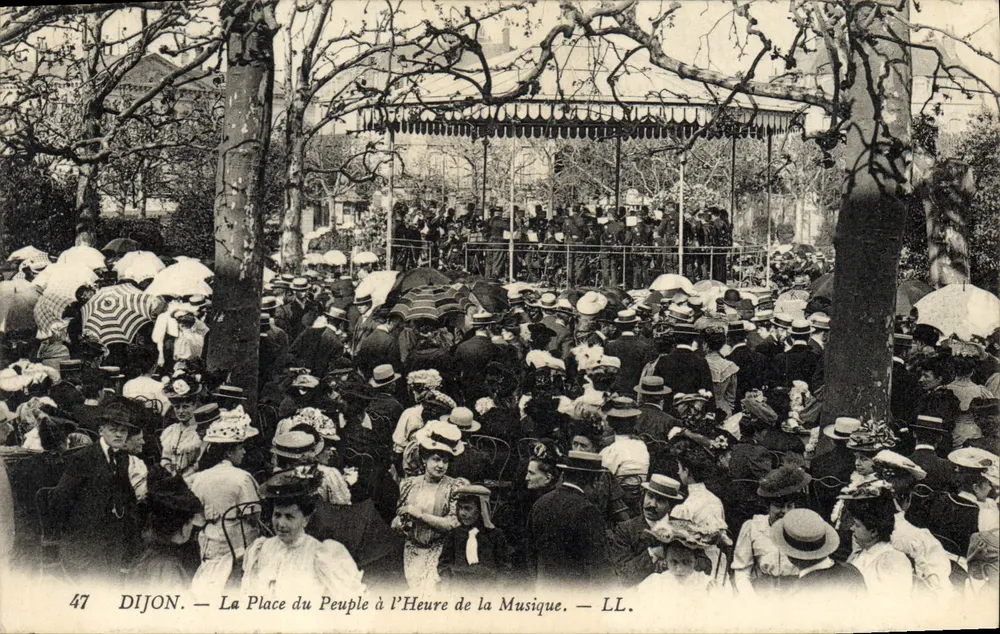 Dijon — Der Platz des Volkes zur Musikstunde — LL. n°47 - Vorderseite