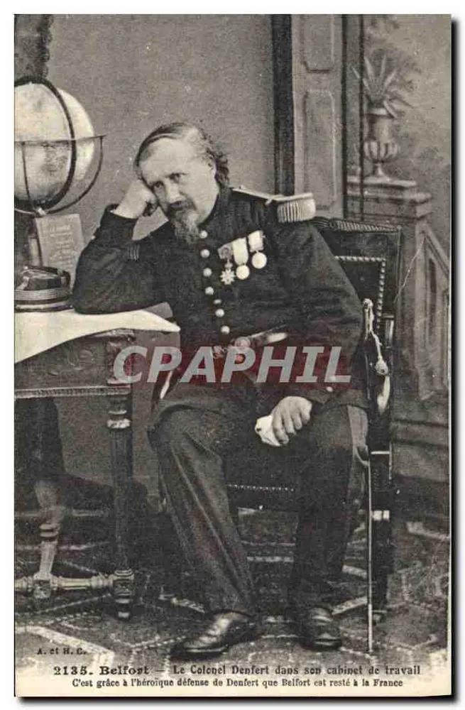 Belfort — Colonel Denfert in seinem Arbeitszimmer — A. et H. C. - Vorderseite