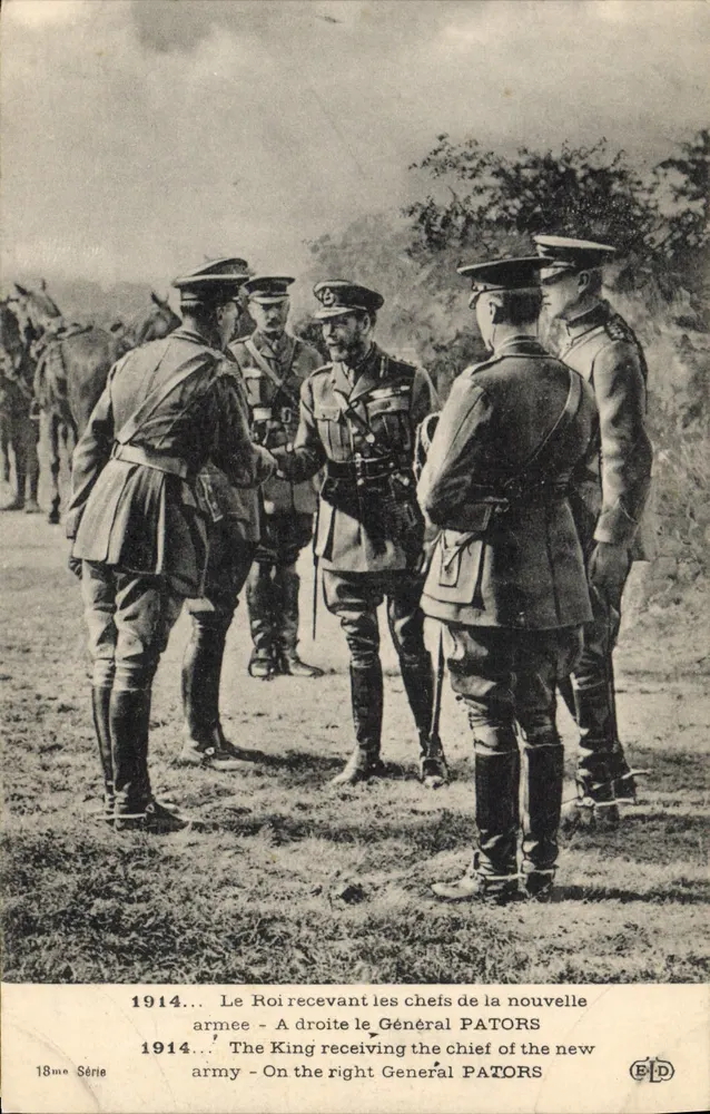 Der König empfängt die Anführer der neuen Armee — 1914 — Verlag E.P.D. — 18. Serie - Vorderseite
