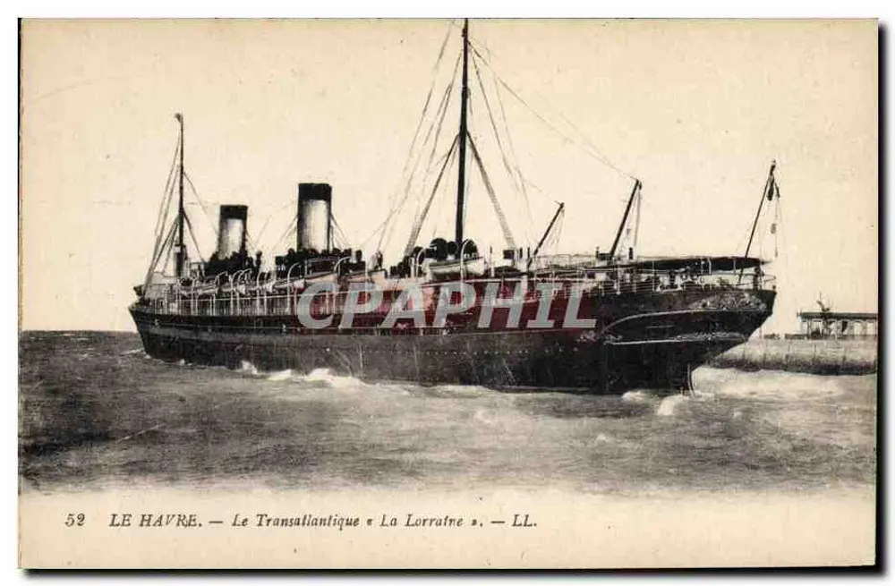 Le Havre — Der Transatlantische Dampfer « La Lorraine » — LL. - Vorderseite