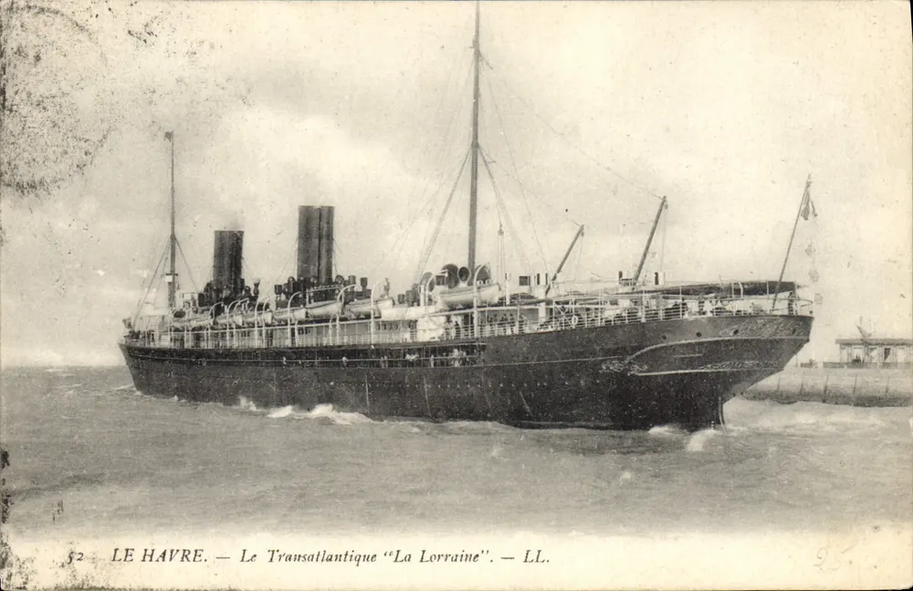 Le Havre — Das Transatlantikschiff "La Lorraine" — LL. - Vorderseite