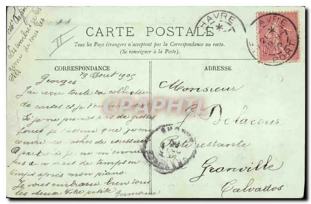 Le Havre — Compagnie Transatlantique 'La Lorraine' — Der Salon — LL. - Rückseite