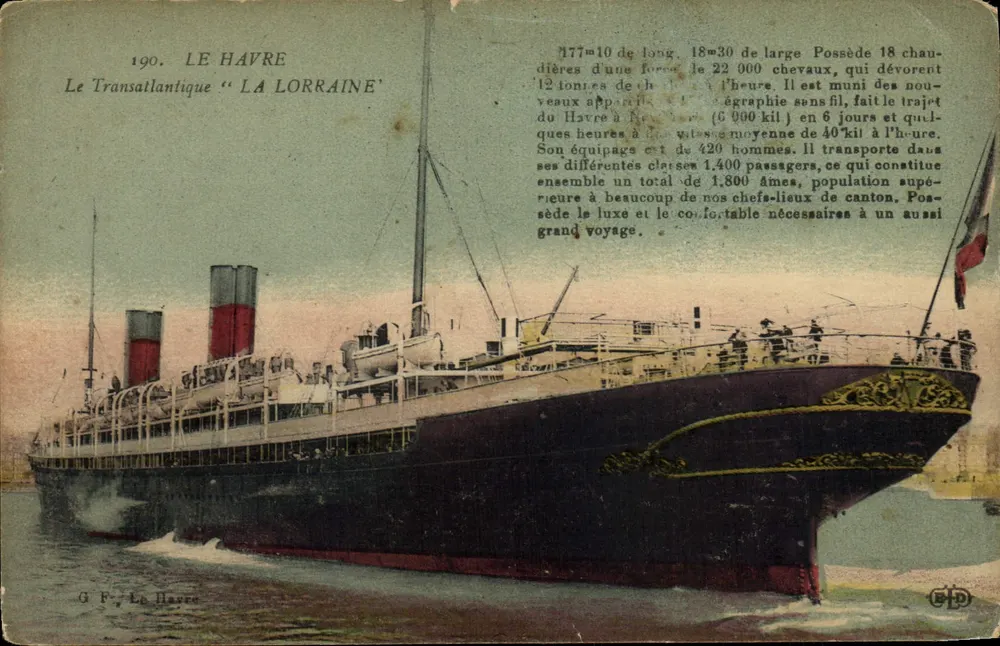 Der Transatlantiker "LA LORRAINE" — Le Havre — G. F., Le Havre - Vorderseite
