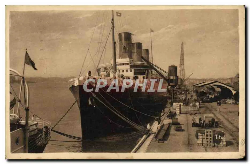 Hafen von Bordeaux — Das "Massilia" am Quai Carnot — Verlag Tito - Vorderseite