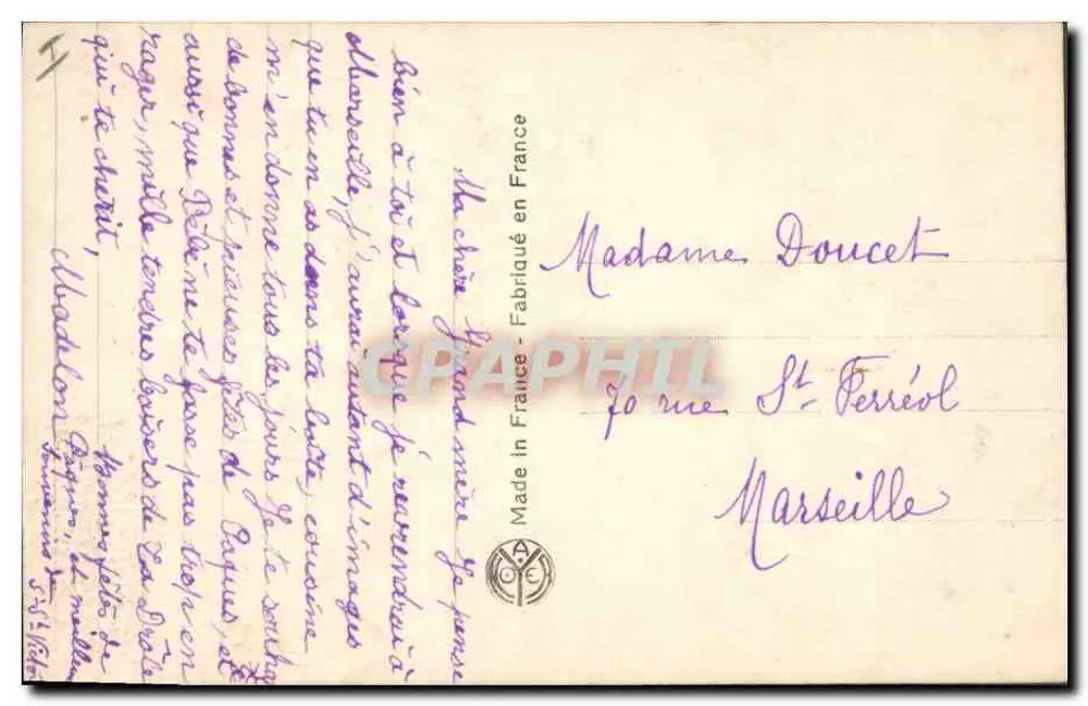 Sinos de Páscoa — pássaros e flores — Crayon Noier n°4770 - Verso