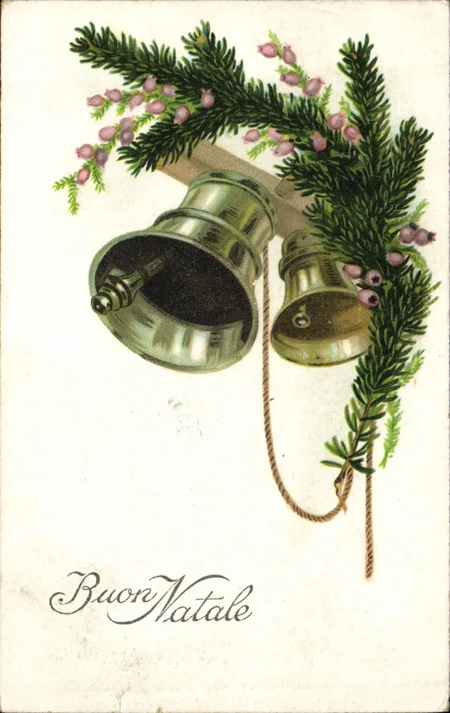 Sinos de Natal — galho de pinheiro e de junípero — editor Amag, n° 1630 - Frente