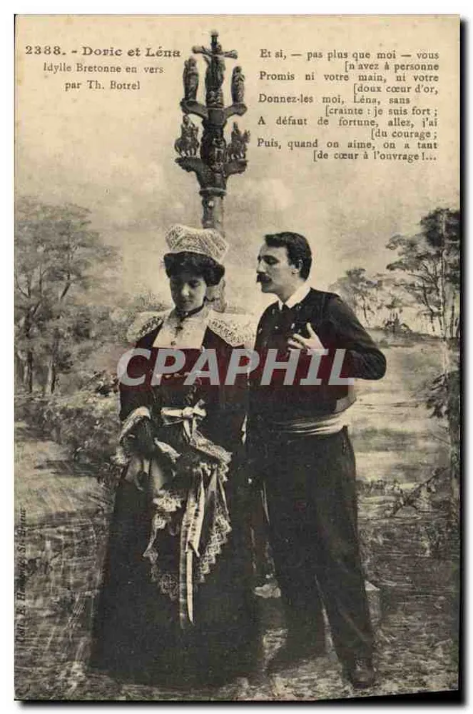 Doric und Léna — Bretonische Idylle in Versen von Th. Botrel — Verlag E. Hébert & S. Bérenger - Vorderseite