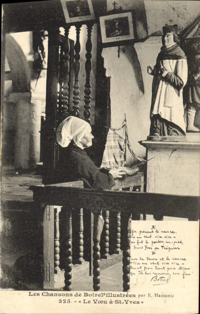 Saint-Yves - O Voto a Saint-Yves — As Canções de Botrel ilustradas por E. Hamonic, n° 325 - Frente