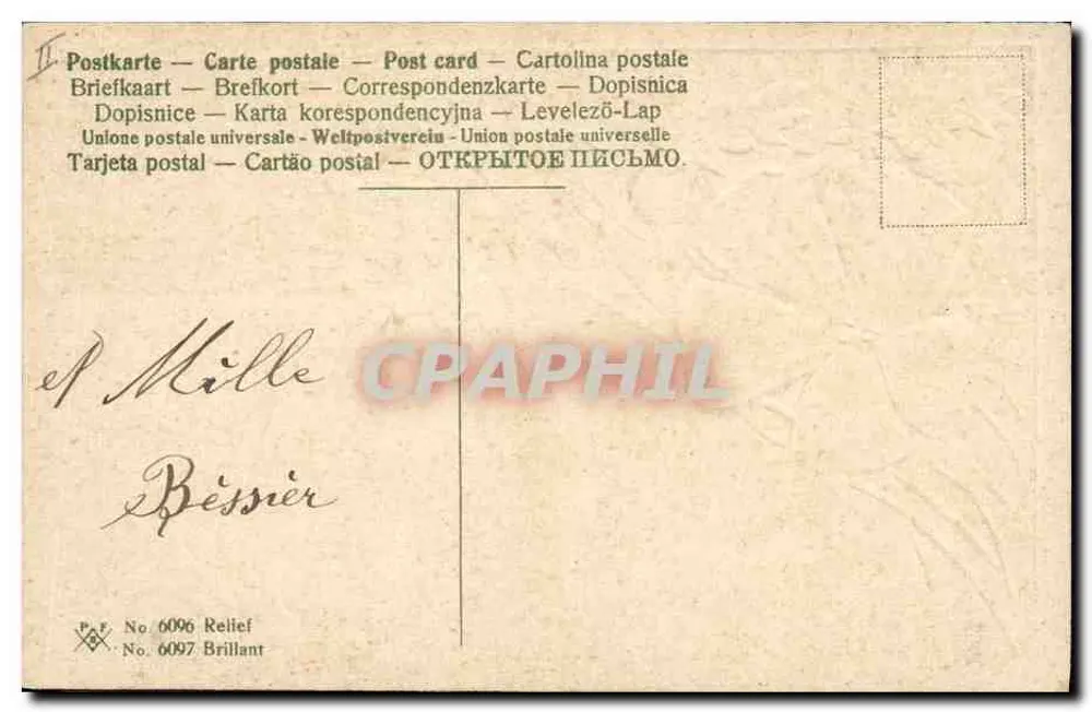 Flores — Feliz Aniversário e Lembrete — Brillant, n° 6096 - Verso
