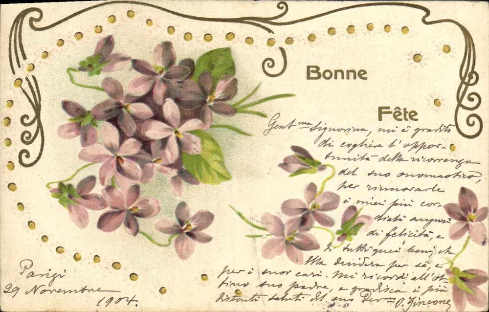 Violetas — Boa Festa — editor desconhecido, número de série não visível - Frente