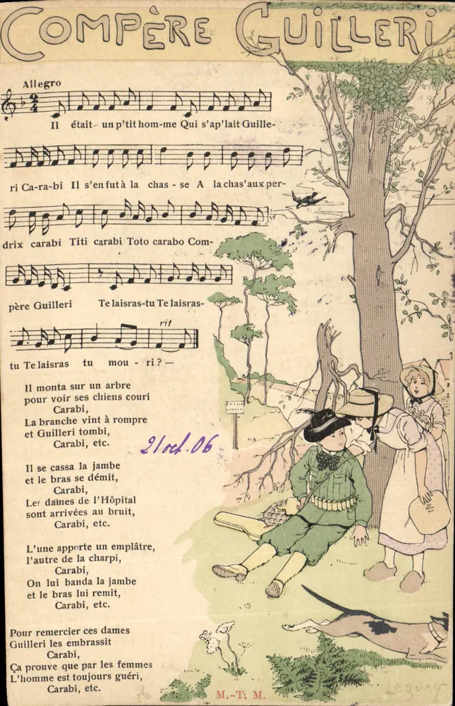 Compère Guilleri — canção para crianças — M.-T. M. / Leguay - Frente