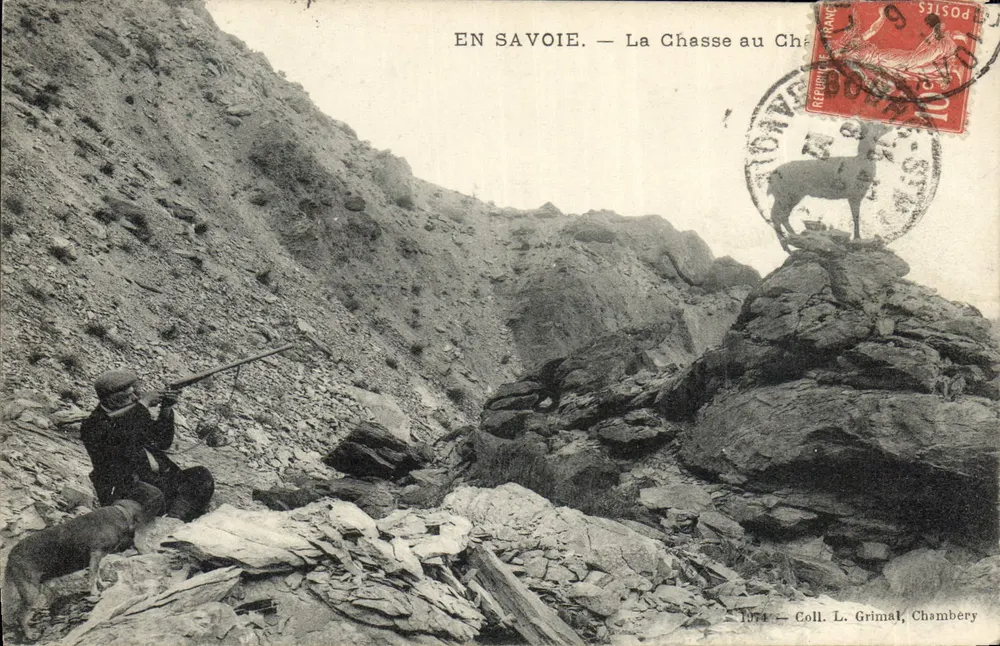 In Savoy — Die Jagd auf das Ziegenkind — Sammlung L. Grimal, Chambéry - Vorderseite