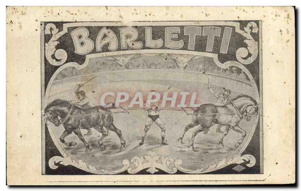 Cirque Barletti — spectacle équestre avec dompteur — IMPR. MALIGE - Frente