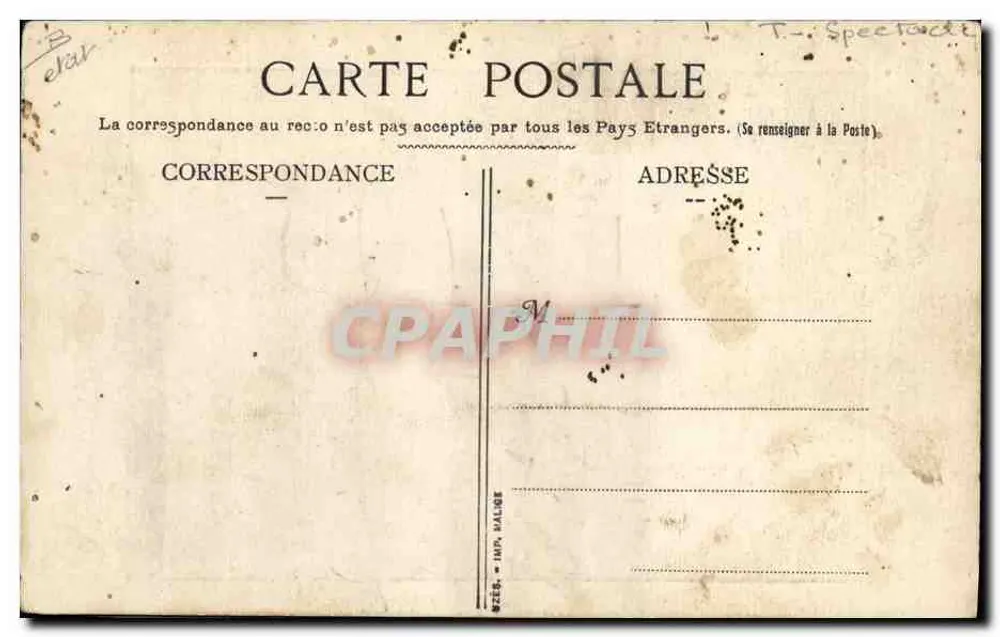 Cirque Barletti — spectacle équestre avec dompteur — IMPR. MALIGE - Verso