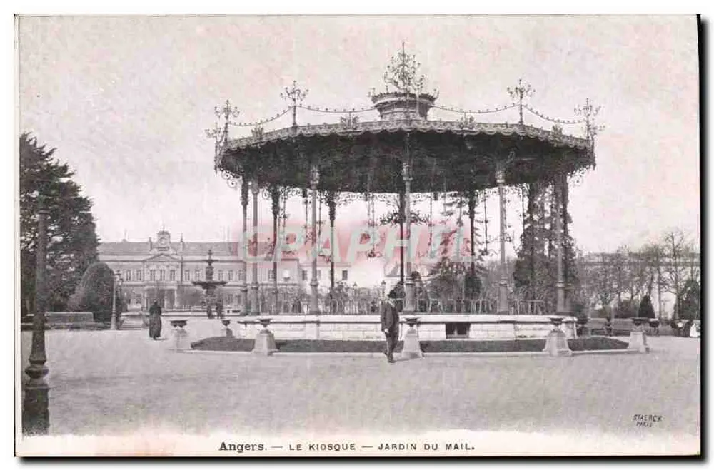Angers — O kiosque — Jardim do Mail — Staerck, Paris - Frente