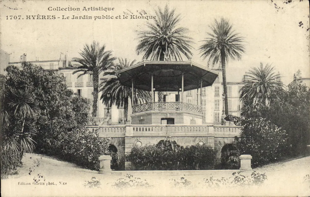 Hyères - Der Öffentliche Garten und der Kiosk — Künstlerische Sammlung, Edition Ghetta, Nr. 1707 - Vorderseite