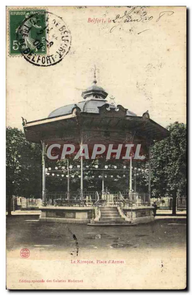 Le Kinsque, Place d'Armées — Belfort — Edição especial das Galeries Modernes - Frente