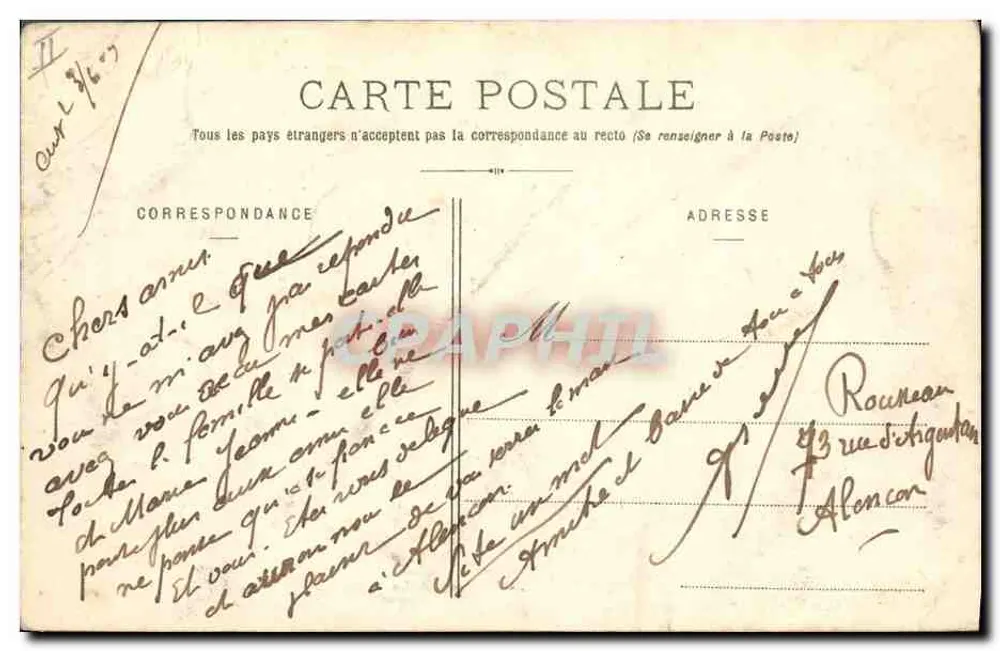 Alençon - As Promenades — Berment, editora, Alençon - Verso