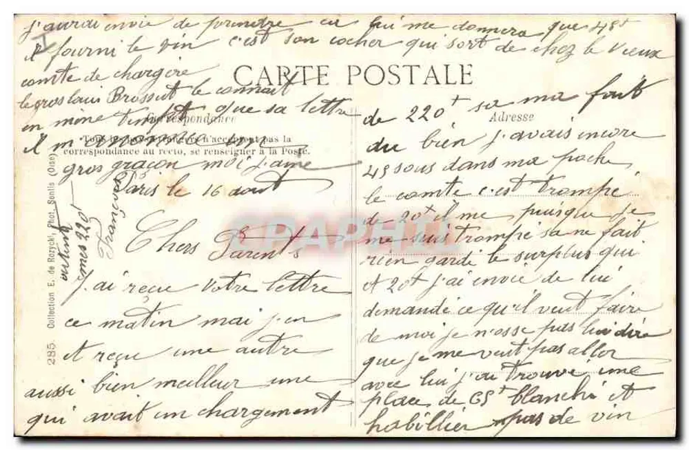 SENLLIS — O Grande Cours. O Kiosque - Verso