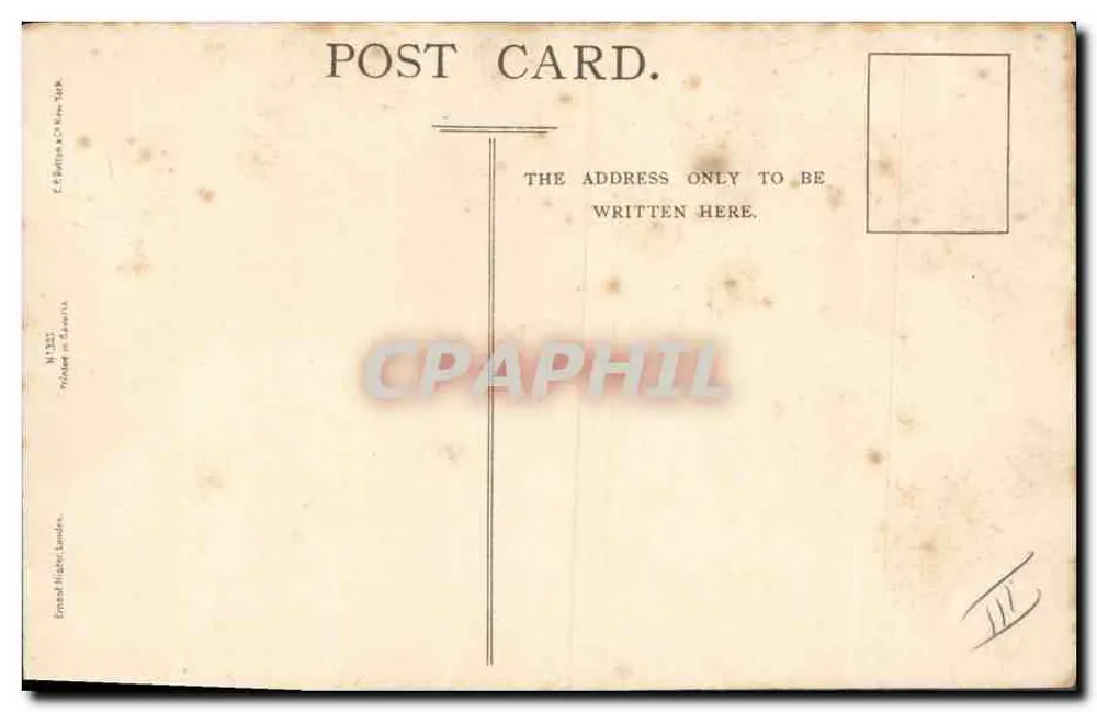 Cão da raça borzoi — Natal — E.C. Britten & Co. New York, N°1321 - Verso