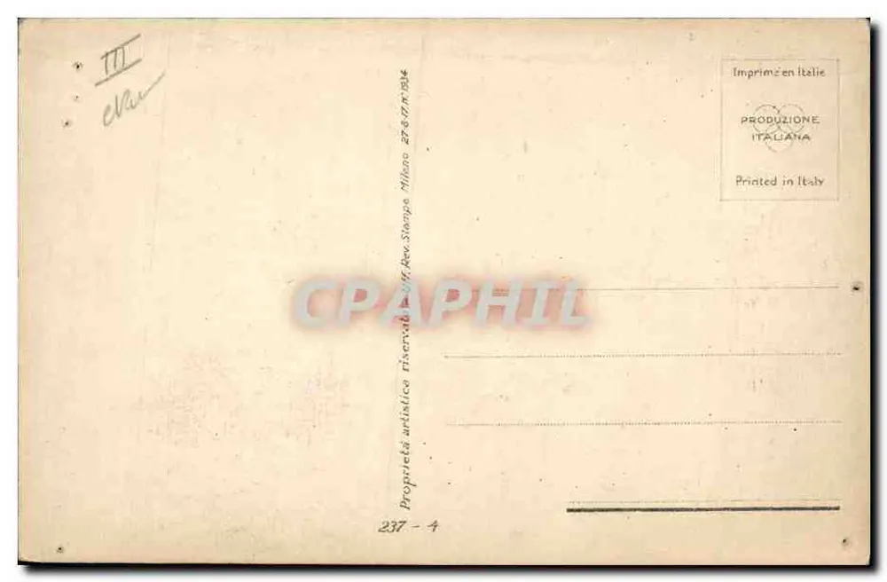 Frau in rotem Kleid und Rennhund — T. Colbe — Serie 237-4 - Rückseite