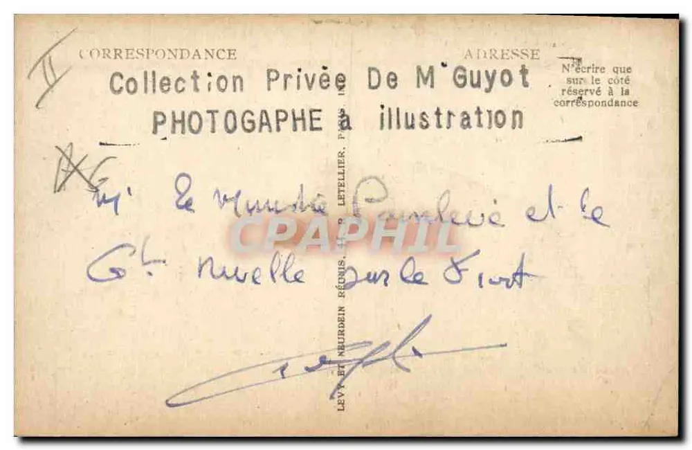 Groupe d'hommes près d'une voiture — Collection privée de M. Guyot — Photographe à illustration, Paris - Verso